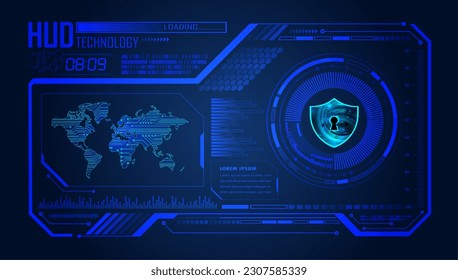 hud world future technology concept background
