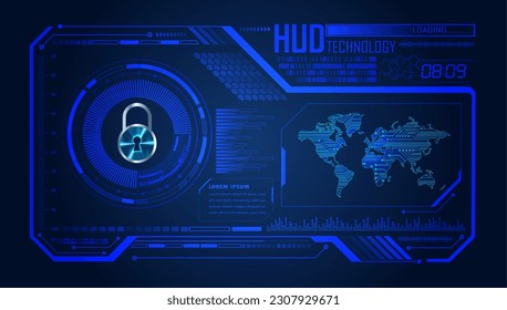 hud world future technology concept background