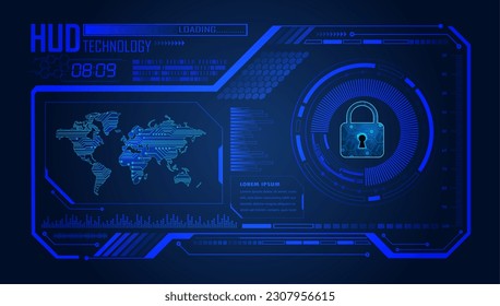 fondo de concepto de tecnología de hud world future