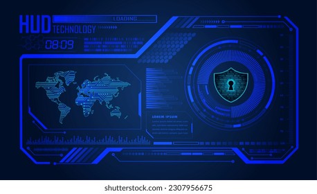 fondo de concepto de tecnología de hud world future