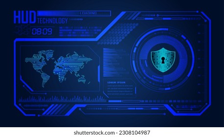 fondo de concepto de tecnología de hud world future