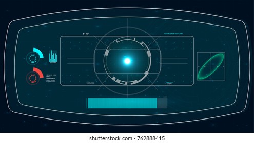 HUD for your application.dashboard.space blue background. The design of the future