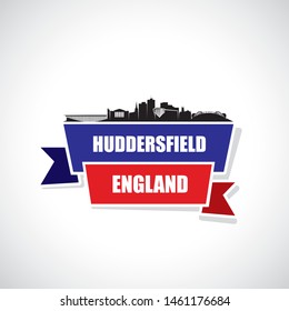 Huddersfield Skyline - England, United Kingdom, UK, Great Britain - Vector Illustration