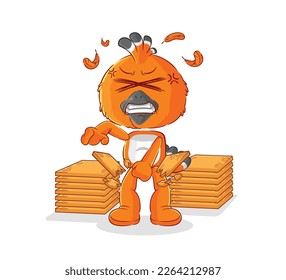 the hudhud bird karate mascot. cartoon vector