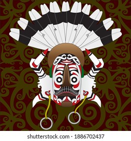 "Hudoq" is a masked dance performed during Erau harvest thanksgiving festival of many of sub-groups of the Dayak ethnic group