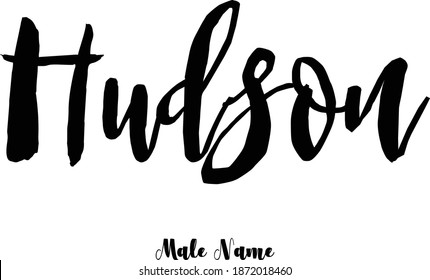 Hudson-Männchen Name: Fett kursiver Kalligrafie, Schriftbild 