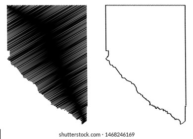 Hudspeth County, Texas (Counties in Texas, United States of America,USA, U.S., US) map vector illustration, scribble sketch Hudspeth map