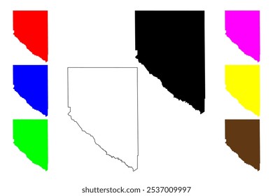 Hudspeth County, Texas (Counties in Texas, United States of America,USA, U.S., US) map vector illustration, scribble sketch Hudspeth map