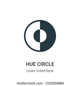 Hue circle vector icon on white background. Flat vector hue circle icon symbol sign from modern user interface collection for mobile concept and web apps design.