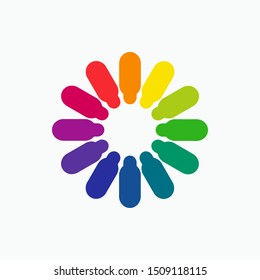 Hue of Color Icon - Vector, Sign and Symbol for Design, Presentation, Website or Apps Elements. 