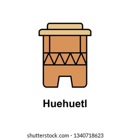 Huehuetl icon. Element of Cinco de Mayo color icon. Premium quality graphic design icon. Signs and symbols collection icon for websites, web design, mobile app