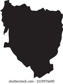 Huesca province map in Aragon Spain