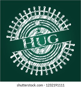 Hug chalkboard emblem