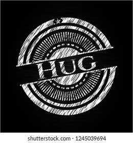 Hug chalkboard emblem