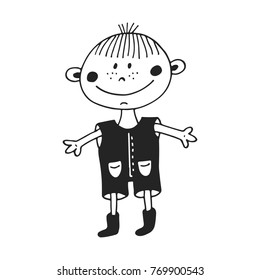 Hug - Cute and fun hand drawn nursery poster with lettering in scandinavian style. Vector illustration.