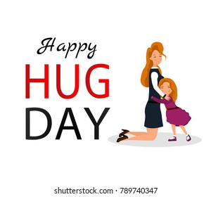 Hug day background for banner, poster. Vector illustration