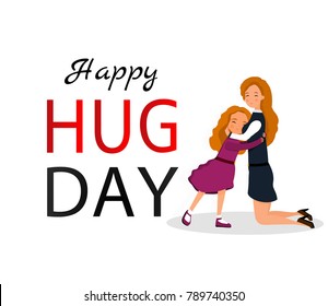 Hug day background for banner, poster. Vector illustration