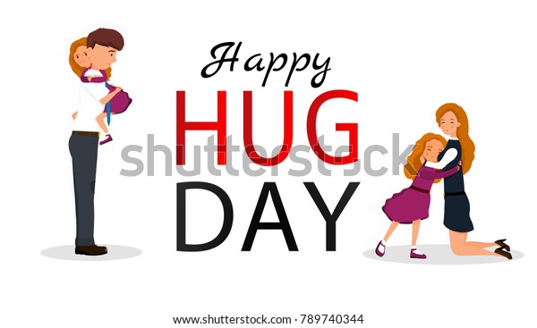 Hug Day Background Banner Poster Vector Stock Vector (Royalty Free ...