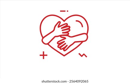 hug day icon 2025 background white