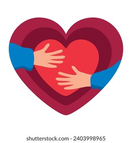 vector de ilustración de día de abrazo aislado