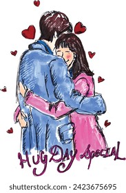 Hug Day Special Design For Print 