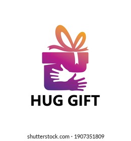 Hug gift logo template design