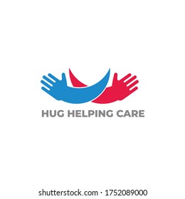 hug hand care motion design symbol vector