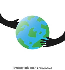 Hug, hands, icon. Graphic template. Vector illustration