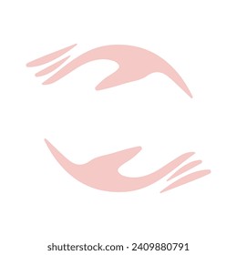 hug hands icon on a white background, vector illustration