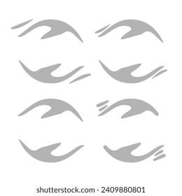hug hands icon on a white background, vector illustration