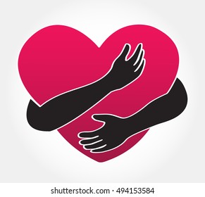 abrazar el corazón 