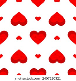 Hug heart pattern seamless. Friendship and love background.