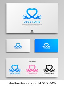 Hug the heart of a simple and modern logo