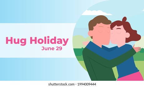 Hug Holiday on june 29 business brochure flyer banner design horizontal template vector, cover presentation, modern publication poster and flag-banner.