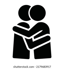 Hug Hugging Kiss Flat Vector Icon Stock Vector (Royalty Free ...