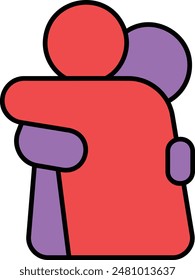 Hug Icon - Embracing Love, Support, and Comfort Through Physical Connection