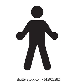 hug icon flat black