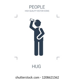 hug icon. high quality filled hug icon on white background. from people collection flat trendy vector hug symbol. use for web and mobile