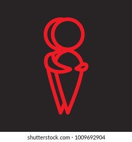 hug icon with red outline 