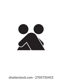 hug icon, vector best flat icon.