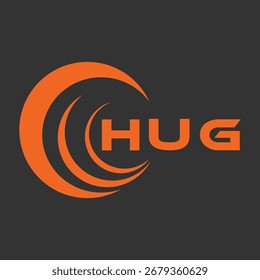 Diseño de carta HUG. Diseño de logotipo de tecnología de letras HUG. HUG Diseño de logotipo de monograma para un emprendedor y negocio.