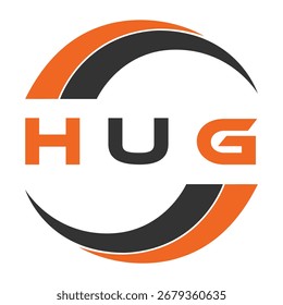 Diseño de carta HUG. Diseño de logotipo de tecnología de letras HUG. HUG Diseño de logotipo de monograma para un emprendedor y negocio.