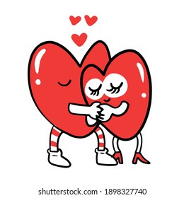 hug love icon cartoon drawing illustration 