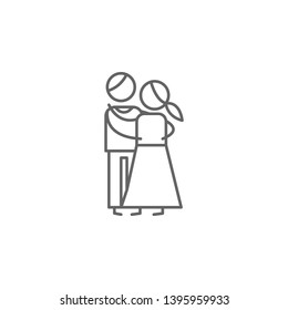 Hug, love, parents icon. Element of family life icon. Thin line icon for website design and development, app development. Premium icon