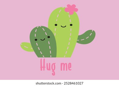 Hug me cactus flower design