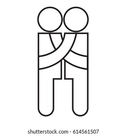 hug outline icon
