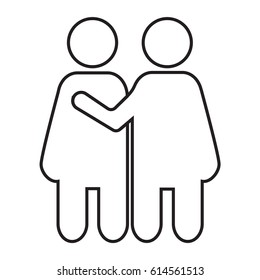 hug outline icon