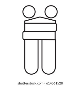 hug outline icon
