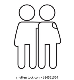 hug outline icon
