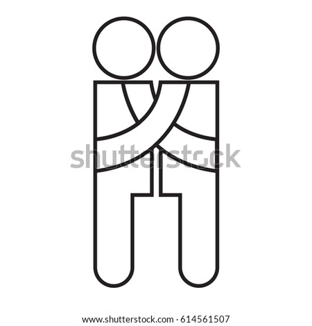 hug outline icon